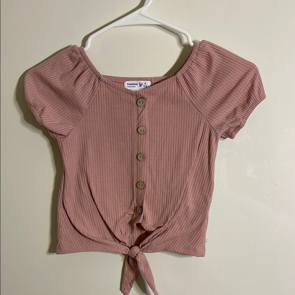 3/$15.Pink Button-Down Top by Beautees